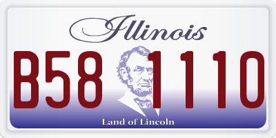 IL license plate B581110
