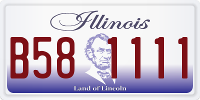 IL license plate B581111