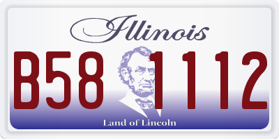 IL license plate B581112