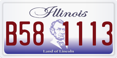 IL license plate B581113