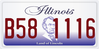 IL license plate B581116