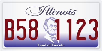 IL license plate B581123