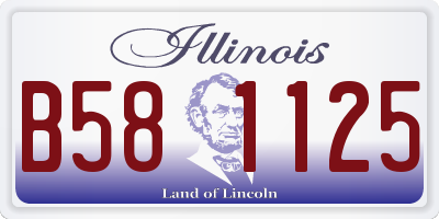 IL license plate B581125