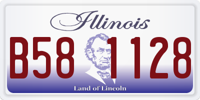 IL license plate B581128