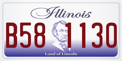 IL license plate B581130