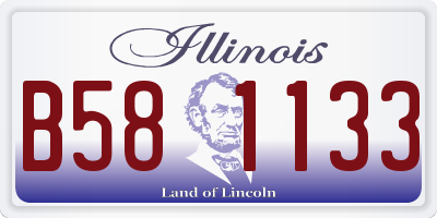 IL license plate B581133