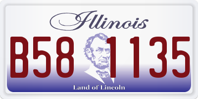 IL license plate B581135