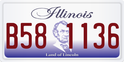 IL license plate B581136