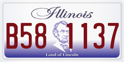 IL license plate B581137