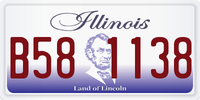 IL license plate B581138