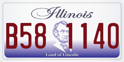 IL license plate B581140
