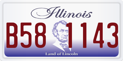 IL license plate B581143