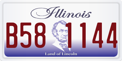 IL license plate B581144