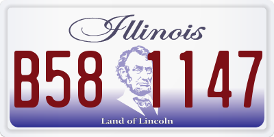 IL license plate B581147