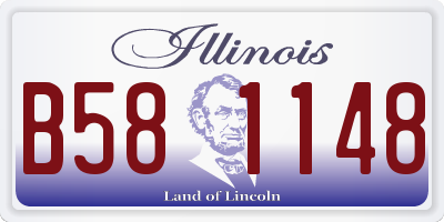 IL license plate B581148