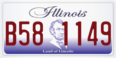 IL license plate B581149