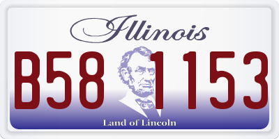 IL license plate B581153