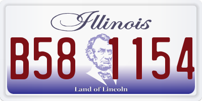 IL license plate B581154