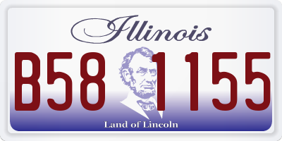 IL license plate B581155