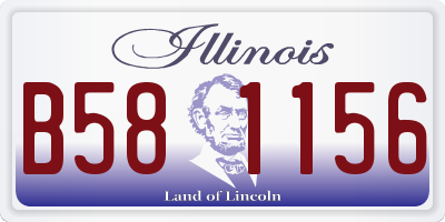 IL license plate B581156