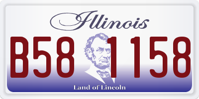 IL license plate B581158