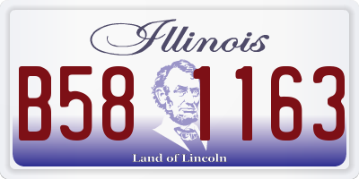 IL license plate B581163