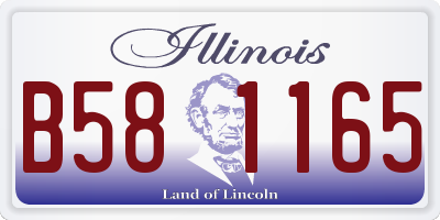 IL license plate B581165