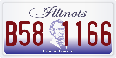 IL license plate B581166