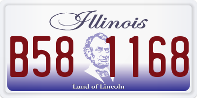 IL license plate B581168