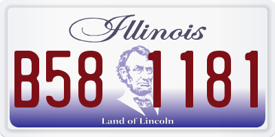 IL license plate B581181