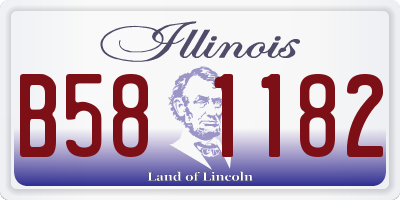 IL license plate B581182