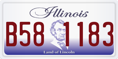 IL license plate B581183