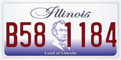 IL license plate B581184