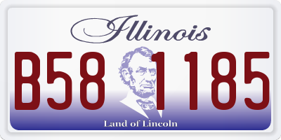 IL license plate B581185