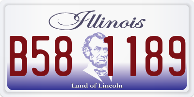 IL license plate B581189