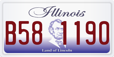 IL license plate B581190