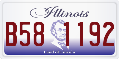 IL license plate B581192