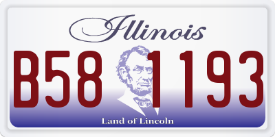IL license plate B581193