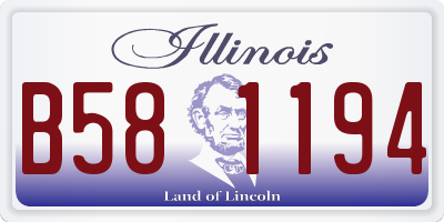 IL license plate B581194