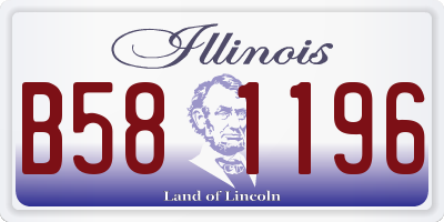 IL license plate B581196