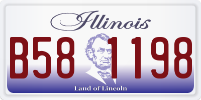 IL license plate B581198