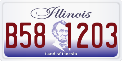IL license plate B581203