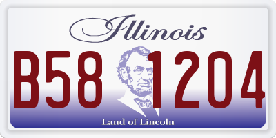 IL license plate B581204