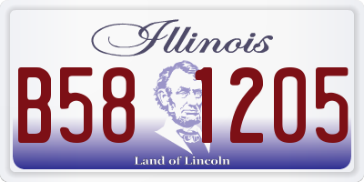 IL license plate B581205