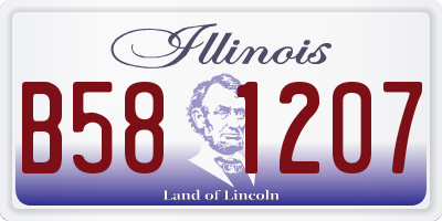 IL license plate B581207