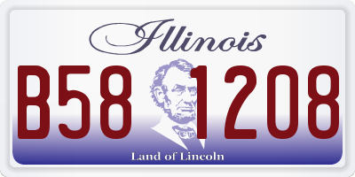 IL license plate B581208