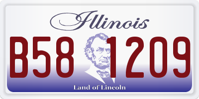 IL license plate B581209