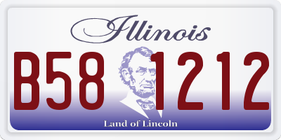 IL license plate B581212