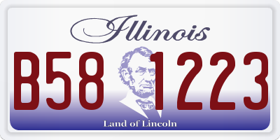 IL license plate B581223
