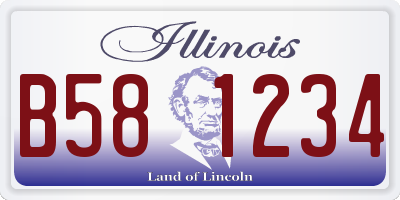 IL license plate B581234